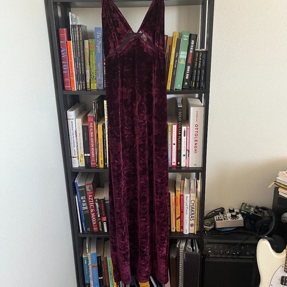 Free People Low Key Crushin Velvet Maxi Slip Dress